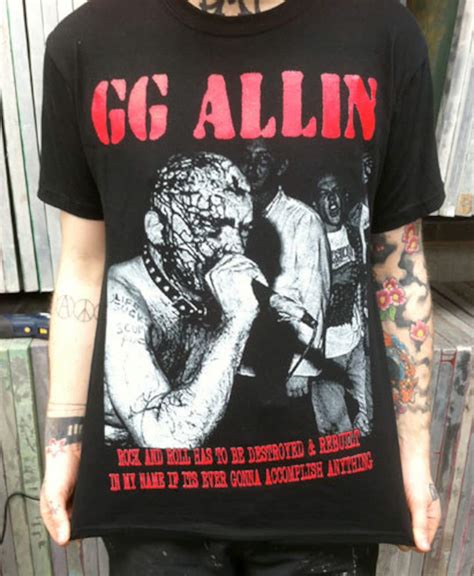 t shirt gg allin|More.